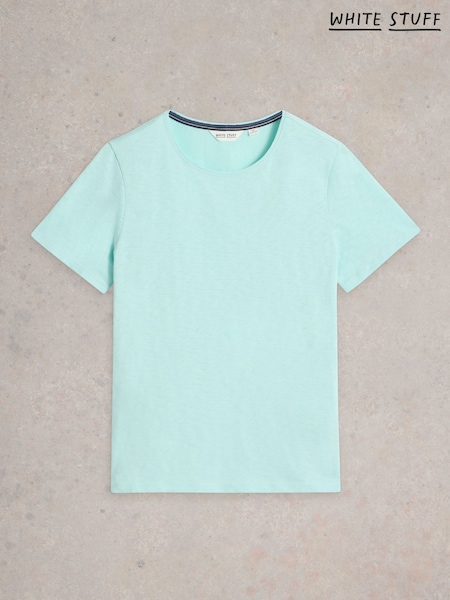 White Stuff Blue Abbie 100% Cotton T-Shirt (F66943) | €38