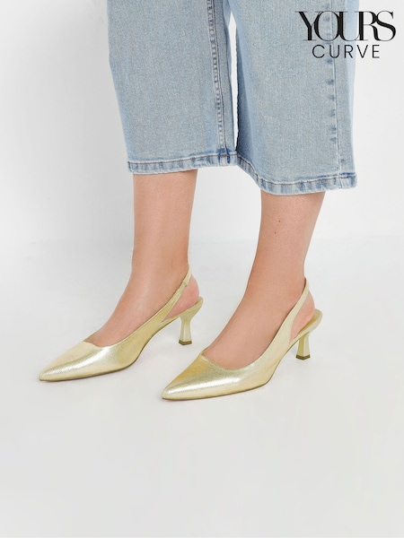 Yours Curve Extra-wide Fit Slingback Pumps (F67007) | €61