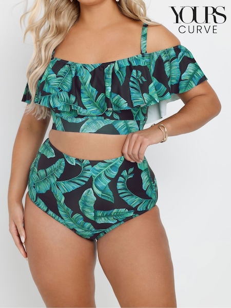 Yours Curve Feather Leaf High Waist Briefs (F67019) | €35