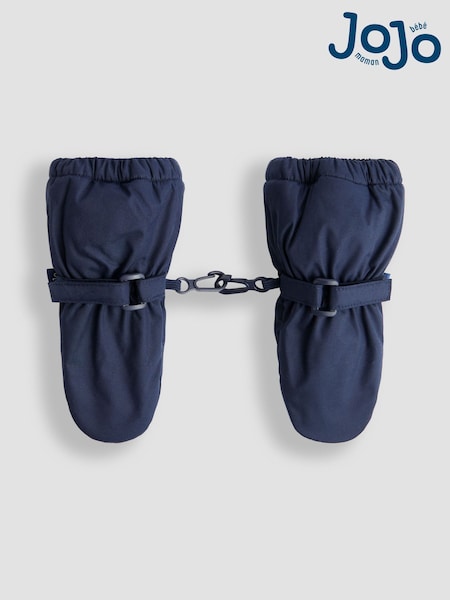 JoJo Maman Bébé Navy Waterproof Fleece Lined Mittens (F67080) | €25