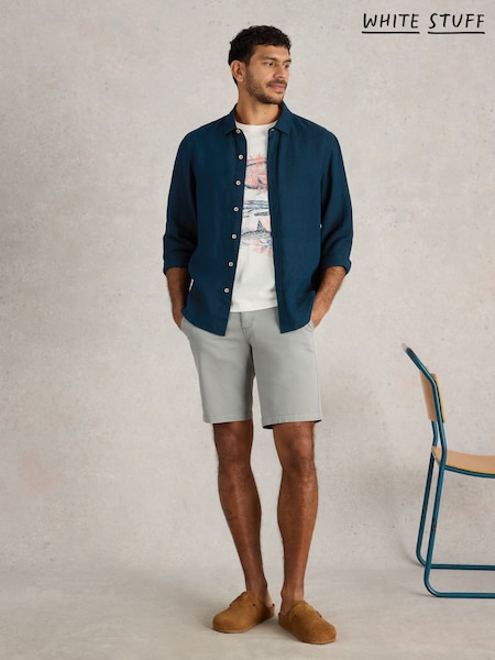 White Stuff Blue Navy Keswick Shirt (F67089) | R$ 585