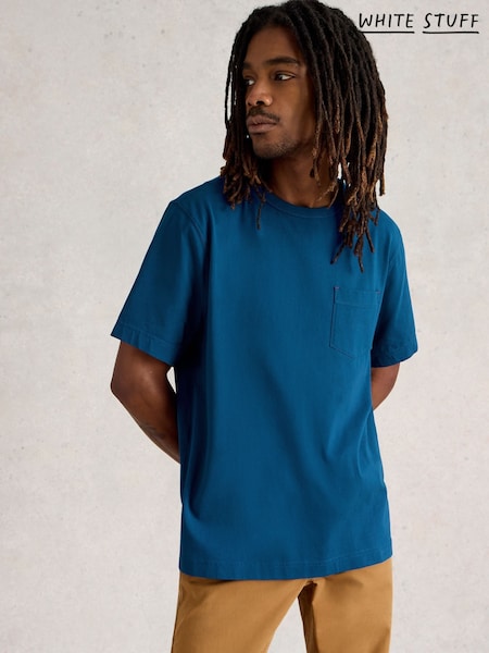 White Stuff Blue Pocket 100% Cotton T-Shirt (F67101) | €42