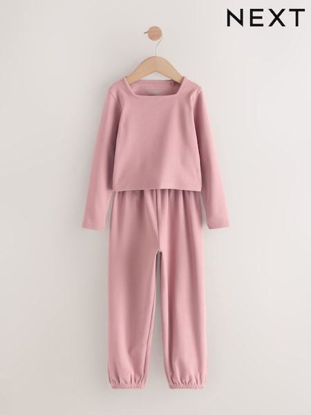 Pink Rib Cosy Jogger Pyjamas (3-16yrs) (F67197) | AED76 - AED117