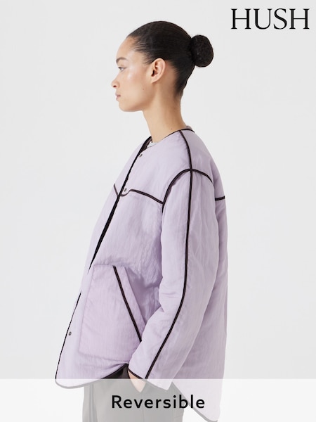 Hush Lilac/Purple Anya Reversible Quilted Liner Jacket (F67280) | ₪704