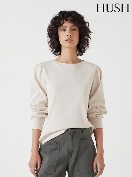 Kermanvaalea - Hush Emily Puff Sleeve 100% Cotton Jersey Top (F67283) | €63