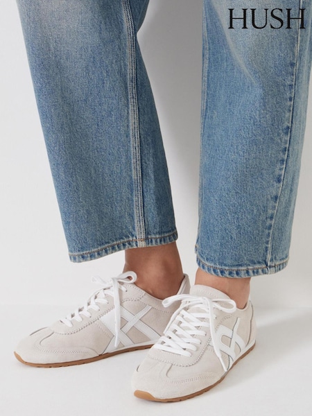 Hush Cream Suede Slimline Retro Trainers (F67320) | R$ 1,085