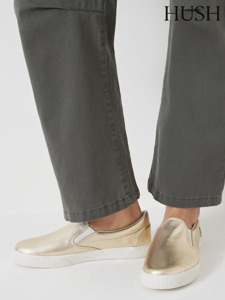 Hush Gold Gili Slip On Trainers (F67350) | ₪302