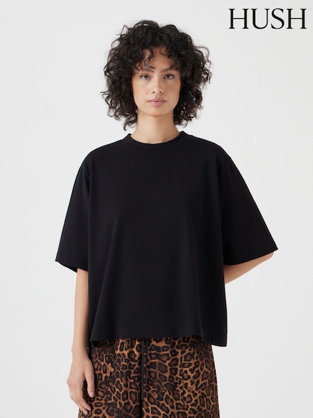 Musta - Hush Romina Heavyweight 100% puuvillaa T-paita (F67352) | €55