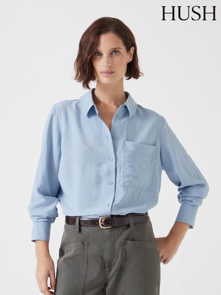 Hush Blue Long Sleeve Relaxed Shirt (F67373) | €123