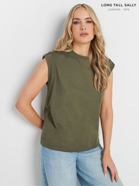 Long Tall Sally Green Shoulder Strap 100% Cotton Vest (F67432) | 99 QAR