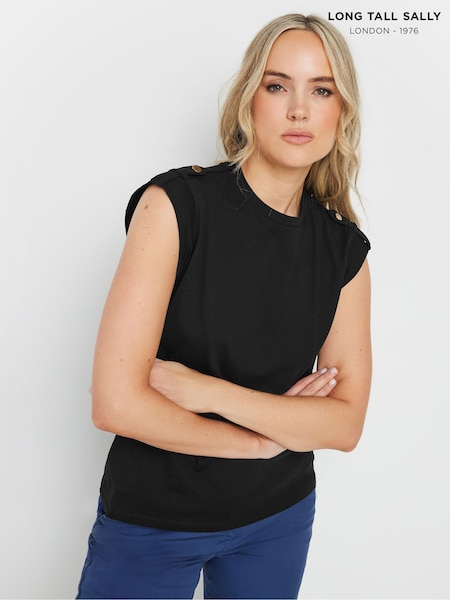 Long Tall Sally Black Shoulder Strap 100% Cotton Vest (F67435) | 99 QAR