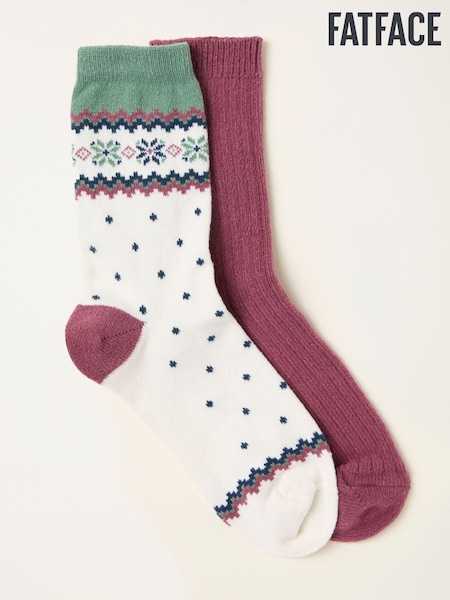 FatFace 2 Pairs of Fairisle Socks (F67482) | R$ 140