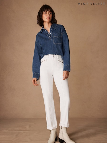 Mint Velvet Slim Zip Detail Jeans (F67534) | €156