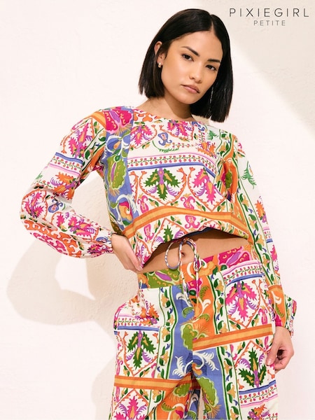 PixieGirl Petite Long Sleeve 100% Cotton Top (F67549) | €46