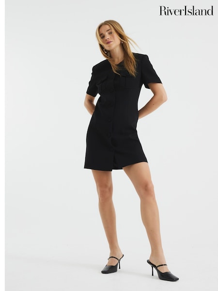 River Island Black Pocket Mini Dress (F67696) | €73