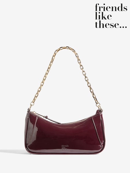 Friends Like These Burgundy Red Chain Shoulder Bag (F67735) | R$ 275