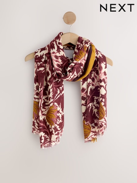 Berry Tapestry Floral Lightweight Scarf (F67852) | €15