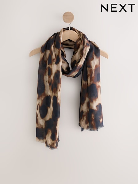 Blurred Leopard Print Lightweight Scarf (F67854) | R$ 140