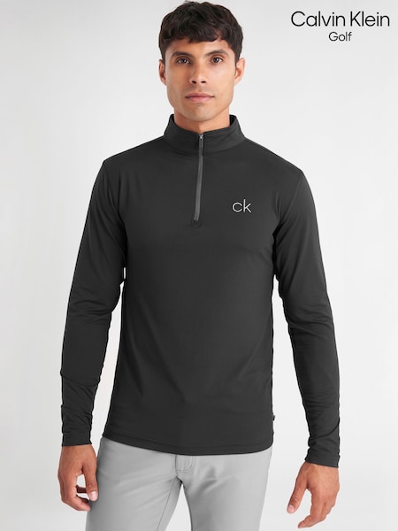 Calvin Klein Golf Newport Half Zip Black Top (F68046) | €50