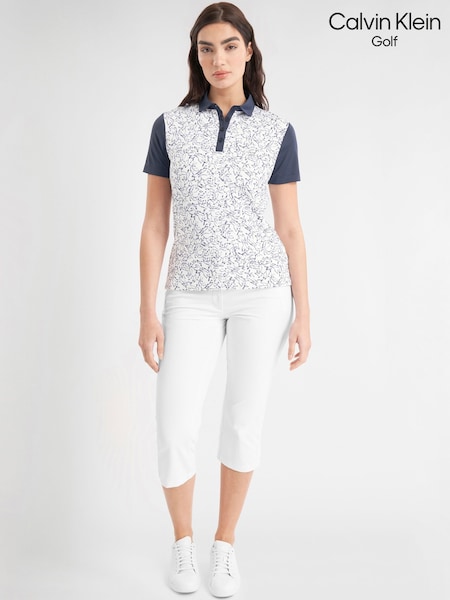 Calvin Klein Golf Harmony Printed Short Sleeve White T-Shirts (F68047) | 71 €