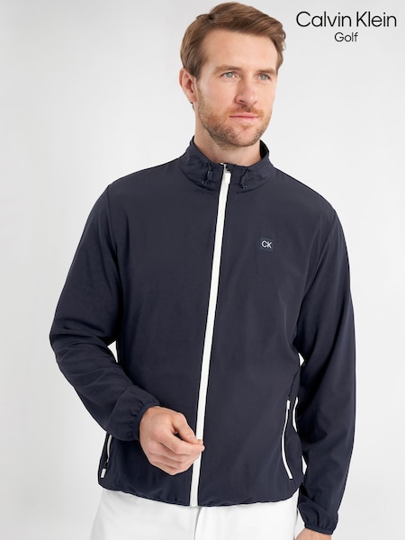 Calvin Klein Golf Motion Blue Full Zip Windbreaker Jacket (F68059) | €86