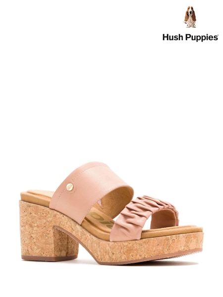 Hush Puppies Poppy Ruched Black Slides (F68214) | €136