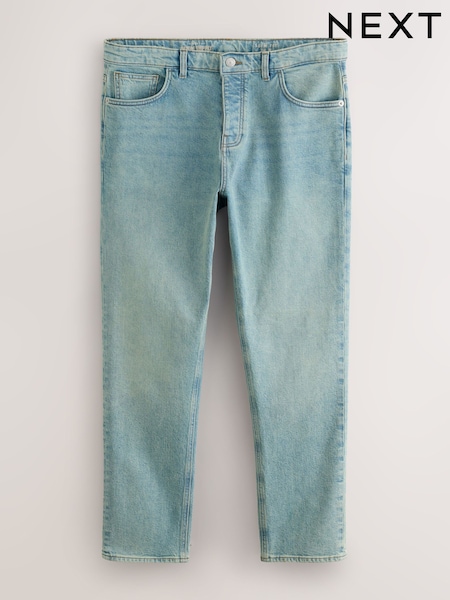 Blue Light Tint Slim Fit Vintage Wash Denim Jeans (F68225) | €34