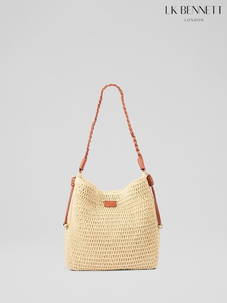 LK Bennett Natural Celeste Paper Paper Braided Handle Tote Bag (F68241) | € 217