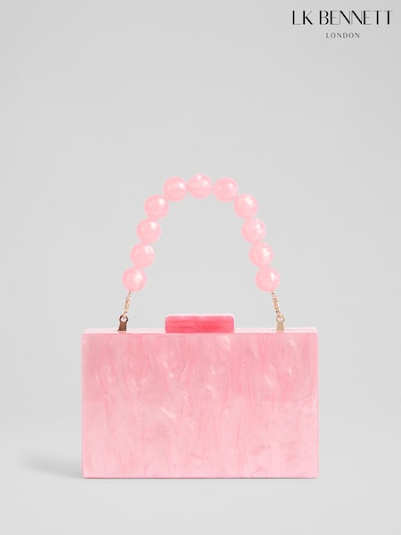 LK Bennett Pink Acrylic Resin Box Clutch Bag (F68248) | €184