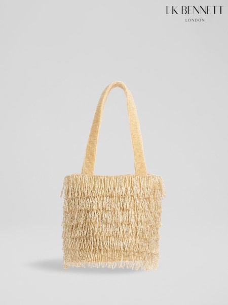 LK Bennett Blue Etsy Champagne Crystals And Mesh Beaded Bag (F68250) | €164
