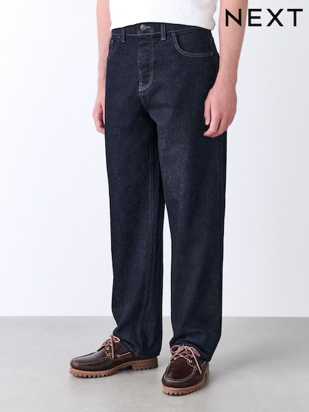 Dark Indigo Rinse Straight Fit Vintage Wash Denim Jeans (F68262) | €42