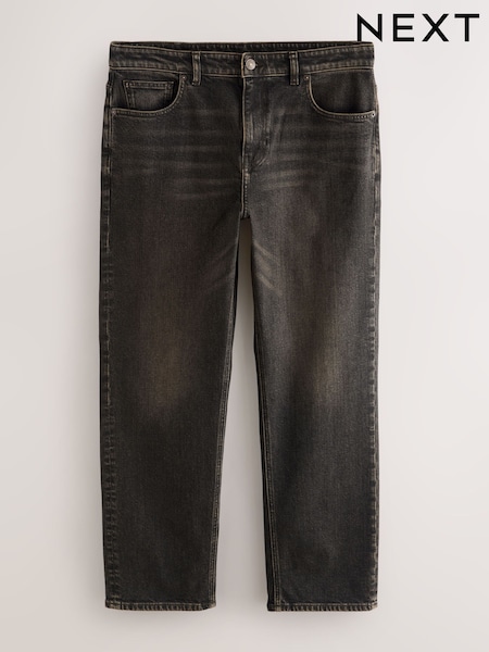 Brown Tint Straight Fit Vintage Wash Denim Jeans (F68263) | R$ 305