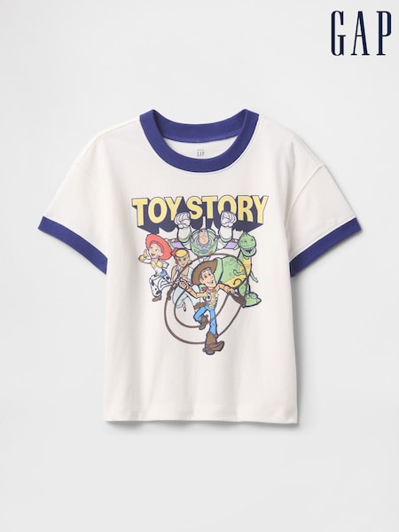 Gap White Disney Toy Story Short Sleeve Logo T-Shirt (6mths-5yrs) (F68308) | €20