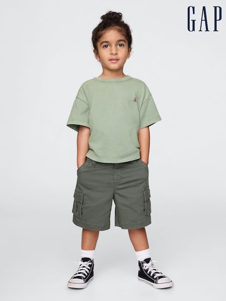 Verde - Bermude cargo Gap cu talie elastică (6luni-5ani) (F68342) | 134 LEI