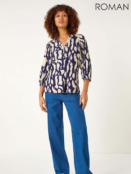 Roman Mono Abstract Print Top (F68429) | 57 €