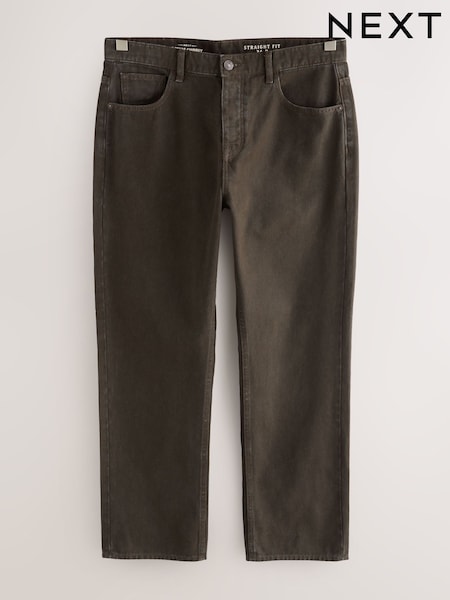 Brown Straight Fit Canvas Denim Jeans (F68474) | 148 QAR