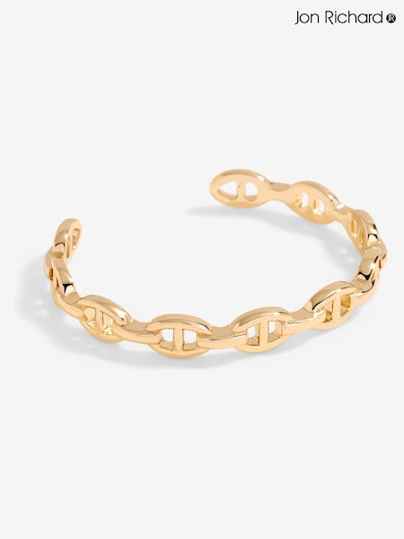 Jon Richard Gold Tone Polished Link Cuff Bracelet (F68503) | €18.50