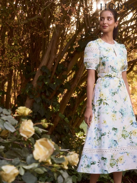Hobbs White Winnie Dress (F68519) | AED1,159
