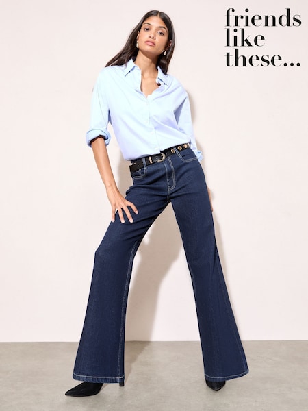 Rinse-Waschung, Blau - Friends Like These X Lucy Mecklenburgh Everyday Wide Leg Jeans (F68560) | 56 €