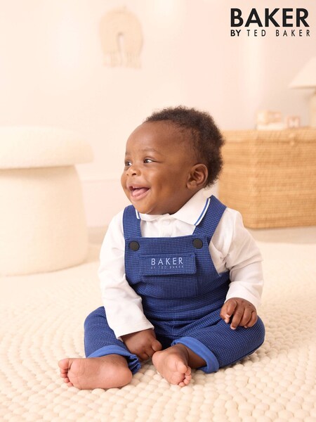 Baker by Ted Baker Blue Quilted Dungarees and T-Shirt Set (F68585) | 59 € - 62 €