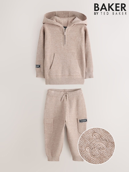 Baker by Ted Baker Knitted Funnel Zip Neck Top and Jogger Set (F68596) | AED209 - AED227