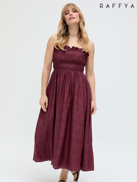 Raffya Red Annie Jaquard Dress (F68648) | ₪402