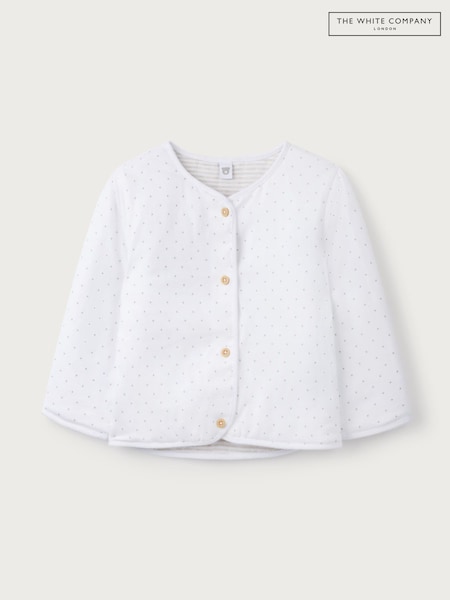 The White Company 100% Organic Cotton Stripe And Star Reversible Quilted White Jacket (F68706) | ‏233 د.إ.‏