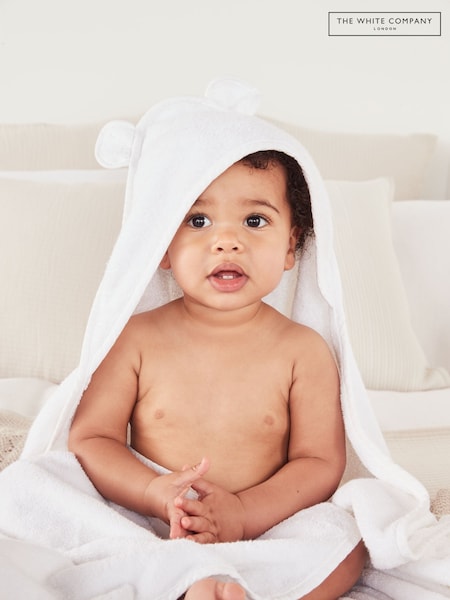 The White Company 100% Organic Cotton Hydro Bear Hooded White Towel (F68711) | EGP1,848 - EGP2,112