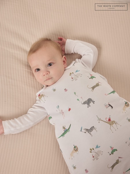 The White Company Party Animals Reversible White Sleeping Bag 2.5 Tog (F68723) | ₪201