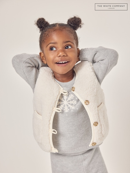 The White Company Borg White Gilet (F68729) | R$ 415