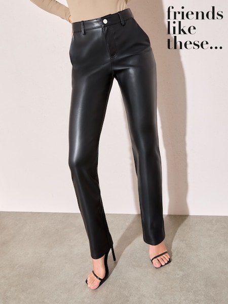 Friends Like These Faux Leather Straigh Leg Trousers (F68762) | R$ 395