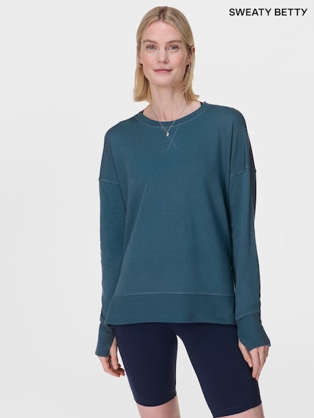 Sweaty Betty Blue After Class Longline Sweatshirt (F68801) | 3,004 UAH