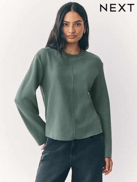 Teal Blue Cosy Soft Touch Rib Crew Neck Jumper (F68806) | 855 UAH