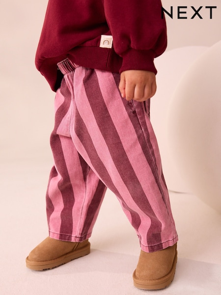 Berry Pink Stripe Trousers (3mths-7yrs) (F69118) | AED61 - AED81